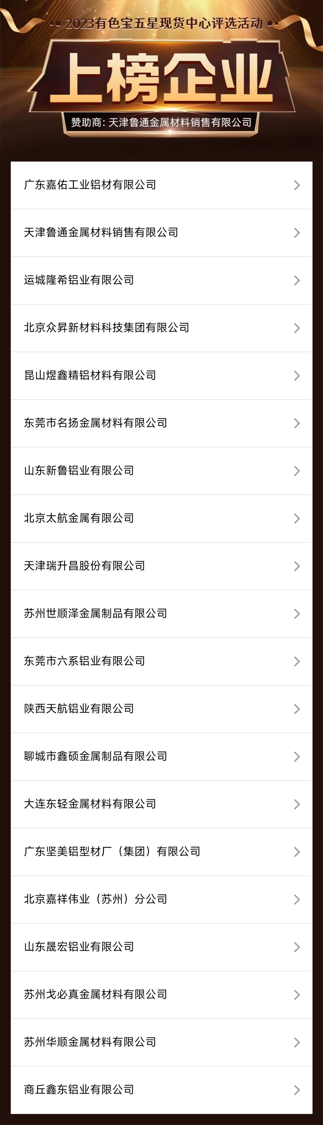 有色寶2023五星現(xiàn)貨中心評選活動榜單揭曉！